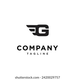 Letter G wings logo icon vector template.eps