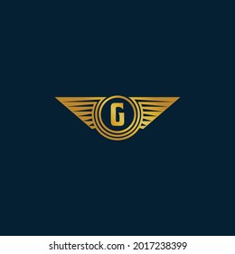 Letter G and Wings Logo Template