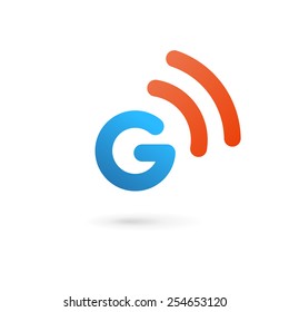 Letter G Wireless Logo Symbol Design Template Elemente 
