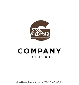 Letter G Wood Planer Logo Icon Vector