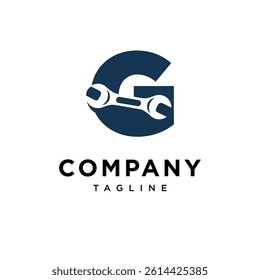 Letter G Wrench Logo Icon Vector