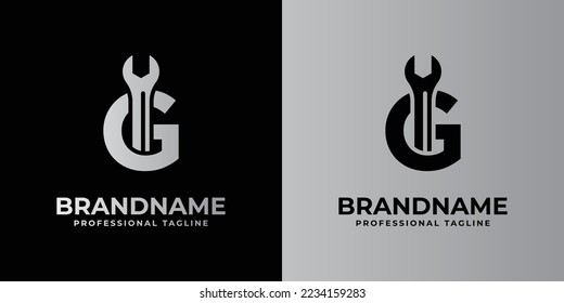 letter G wrench logo, suitable for any business related to wrench with G initials.