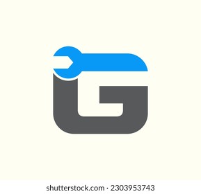 letter G and wrench symbol