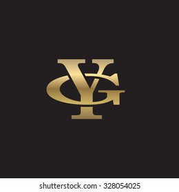 letter G and Y monogram golden logo