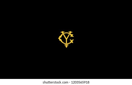LETTER G AND Y MONOGRAM LOGO FOR LOGO DESIGN OR ILLUSTRATION USE