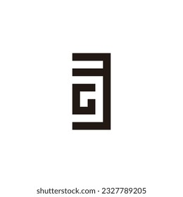 Letter G3 square geometric symbol simple logo vector