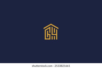 letra g4 com ícone de logotipo house design vetor design modelo inspiração