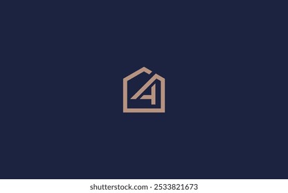 letra g4 com ícone de logotipo house design vetor design modelo inspiração