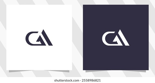 letter ga ag logo design vector