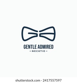 Letter GA black color bow tie logo design concept. Vector illustration isolated object on background