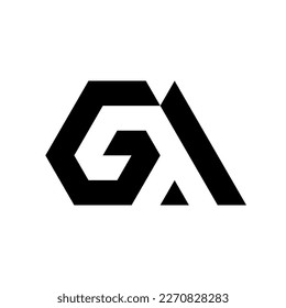 Letter GA creative monogram logo