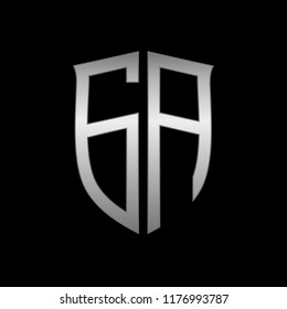 Letter ga initial logo design vector