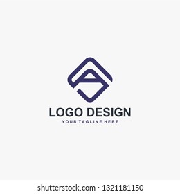 Letter GA initial logo design vector.