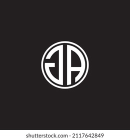 Letter GA logo design with circle shape icon vector illustration template, showcasing a clean and modern style—ideal for corporate branding, startups, personal monograms, and versatile professional
