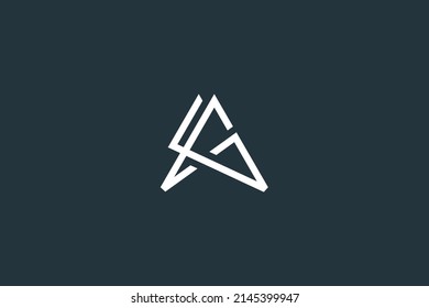 Letter GA Logo Design Vector