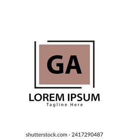 letter GA logo. GA logo design vector illustration for creative company, business, industry