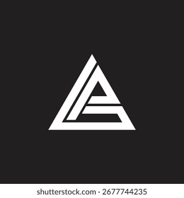 Letra GA logo diseño Plantilla de Vector y forma de triángulo.