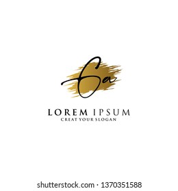 Letter Ga Logo. Initial Letter Design Vector Luxury Colors