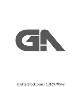 letter ga simple geometric arrow logo vector