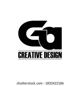 Letter GA simple logo design vector