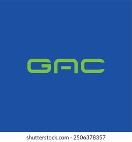 Letter GAC typography logo design vector template editable 