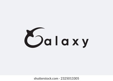 Plantilla vectorial de diseño de logotipo Galaxy Blue