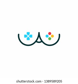 letter a game logo template