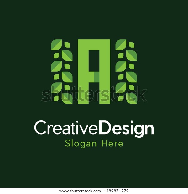 Letter Garden Leaf Creative Naturally Logo Stock Vector Royalty