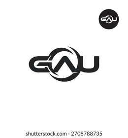 Letter GAU Logo Initials Acronym