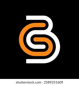 Letter GB or BG creative monogram logo