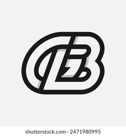 Letter GB or BG Logo, Monogram Logo letter G with B combination, design logo template element, vector illustration