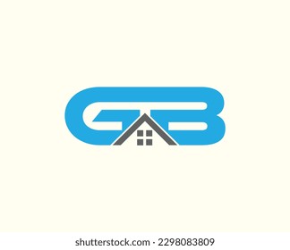 letter GB creative home logo vector 
