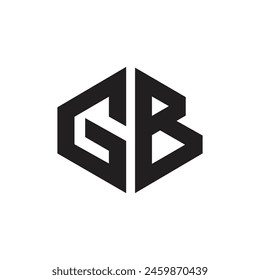 Letter Gb creative monogram abstract typography logo