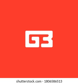 Letter GB G3 G B 3 Logo design vector