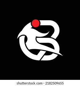 Letter GB Human Kick Logo Design