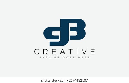 Ilustración vectorial del diseño del logotipo de la letra GB