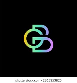  letter GB logo design vector