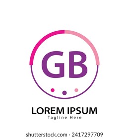 letter GB logo. GB logo design vector illustration for creative company, business, industry