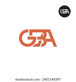 Diseño de logotipo de monograma GBA
