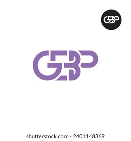 Diseño de logotipo de monograma GBP para carta