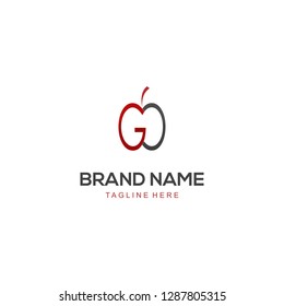 Letter GC Apple Fruit Abstract Creative Business Modern Logo