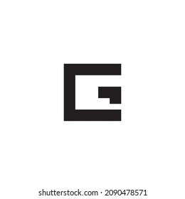 letter GC CG G C, simple symbol unique vector logo