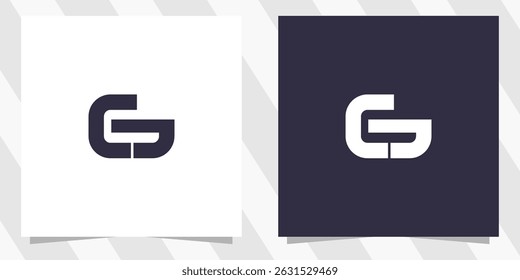 letter gc cg logo design vector