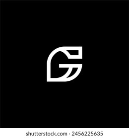 letter GC or G  and leaf logo concept vector