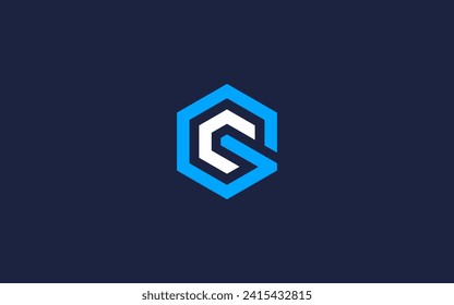letter gc with hexagon logo icon design vector design template inspiration