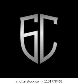 Letter gc initial logo design vector