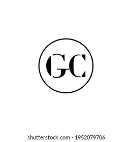 Letter GC initial monogram logo design, wedding, fashion, make up logo template