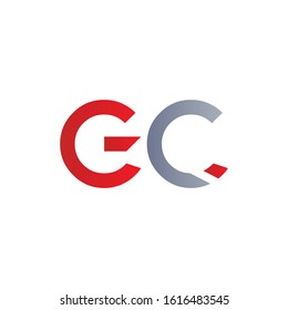 letter GC Logo Design Linked Vector Template. Initial GC Vector Illustration