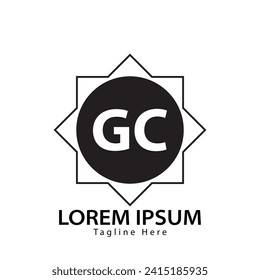 letter GC logo. GC logo design vector illustration for creative company, business, industry