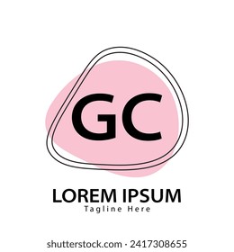 Buchstabe GC Logo. GC Logo-Design, Vektorgrafik für Kreativunternehmen, Unternehmen, Industrie